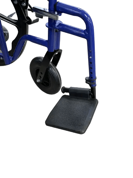 Replacement footrest for wheelchair - Aluminum in Blue