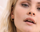 boucles d'oreilles anneaux avec perles