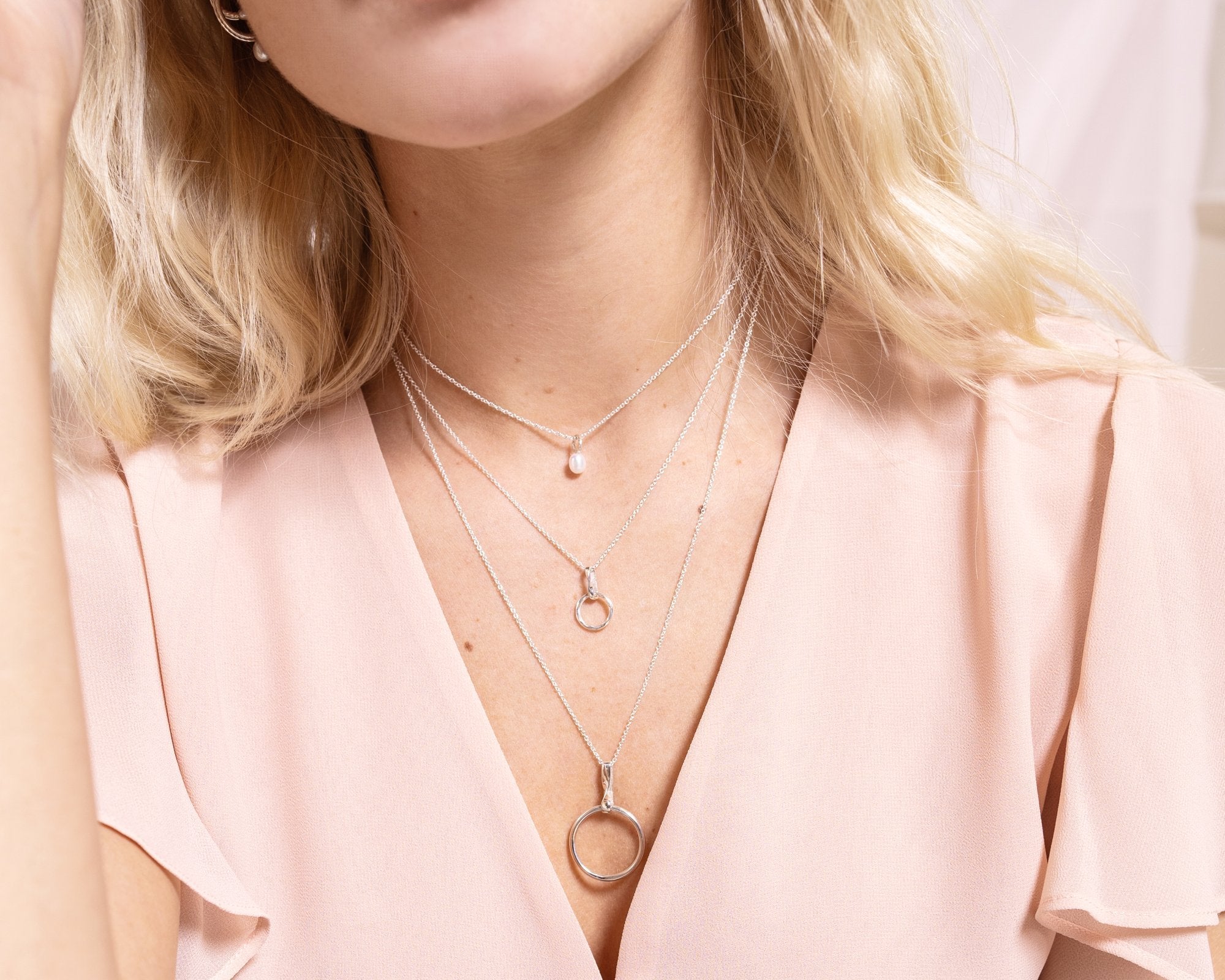 petit collier cercle réversible