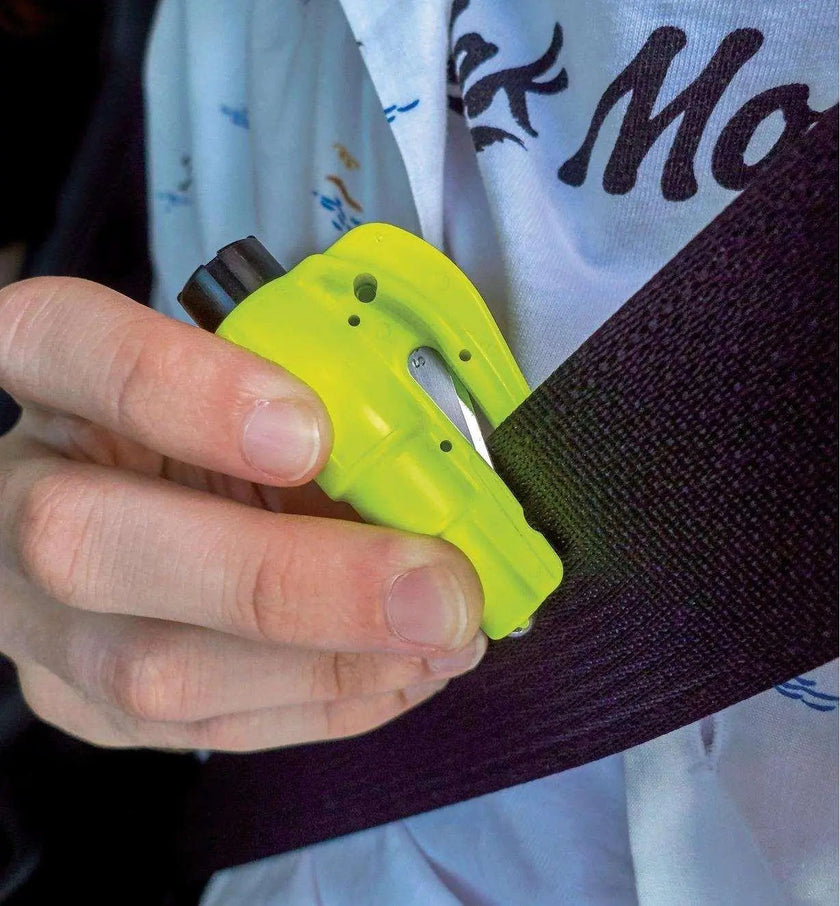 ResqMe Keychain Seatbelt Cutter and Window Breaker, Car Escape Emergency Tool