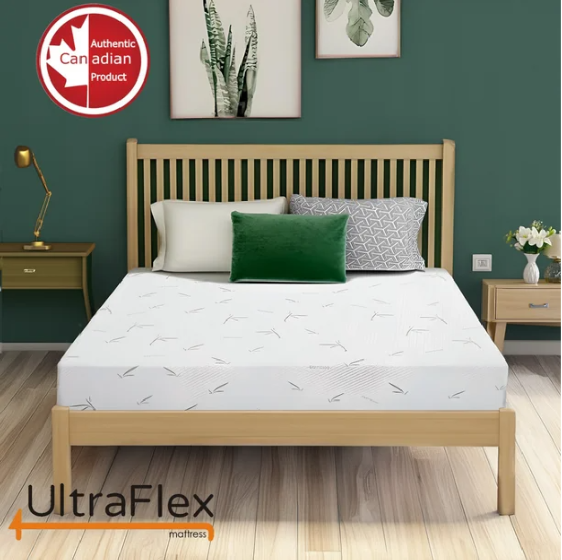 UltraFlex® RestEasy- Reversible Gel-Infused Foam Mattress, Ideal for Bunk Beds, Trundle Beds, Caravans, RV, Bamboo Feel, CertiPUR-US® Certified, Medium Firmness, Conveniently Boxed (Made in Canada)