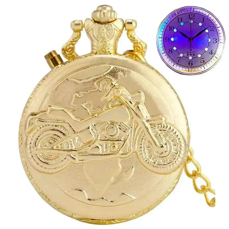 Retro LED Motorcycle Design Pendant Quartz Clock