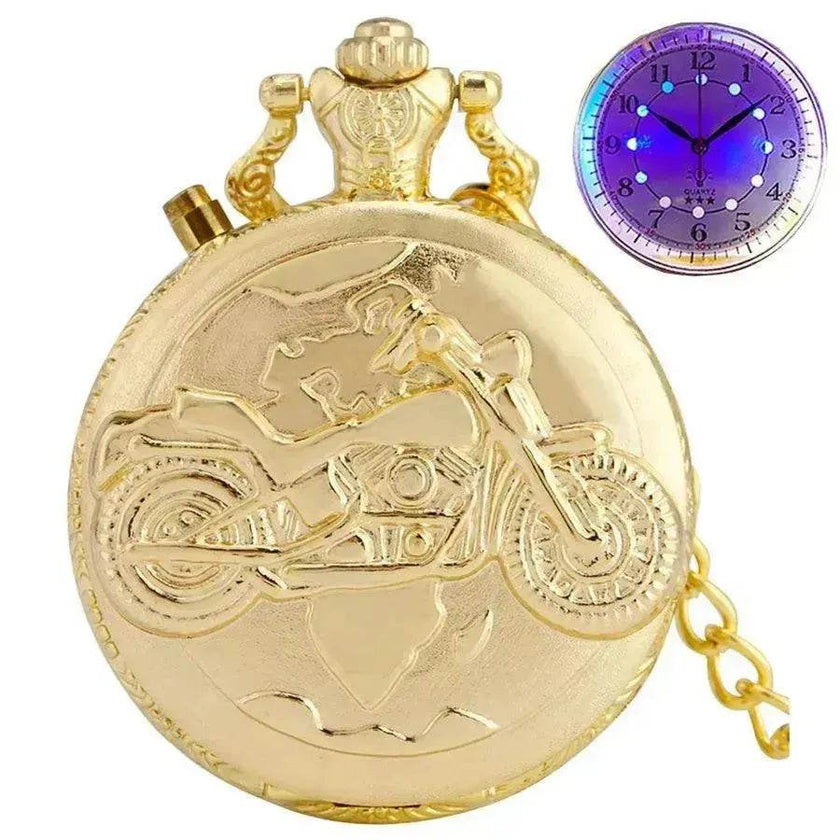 Retro LED Motorcycle Design Pendant Quartz Clock