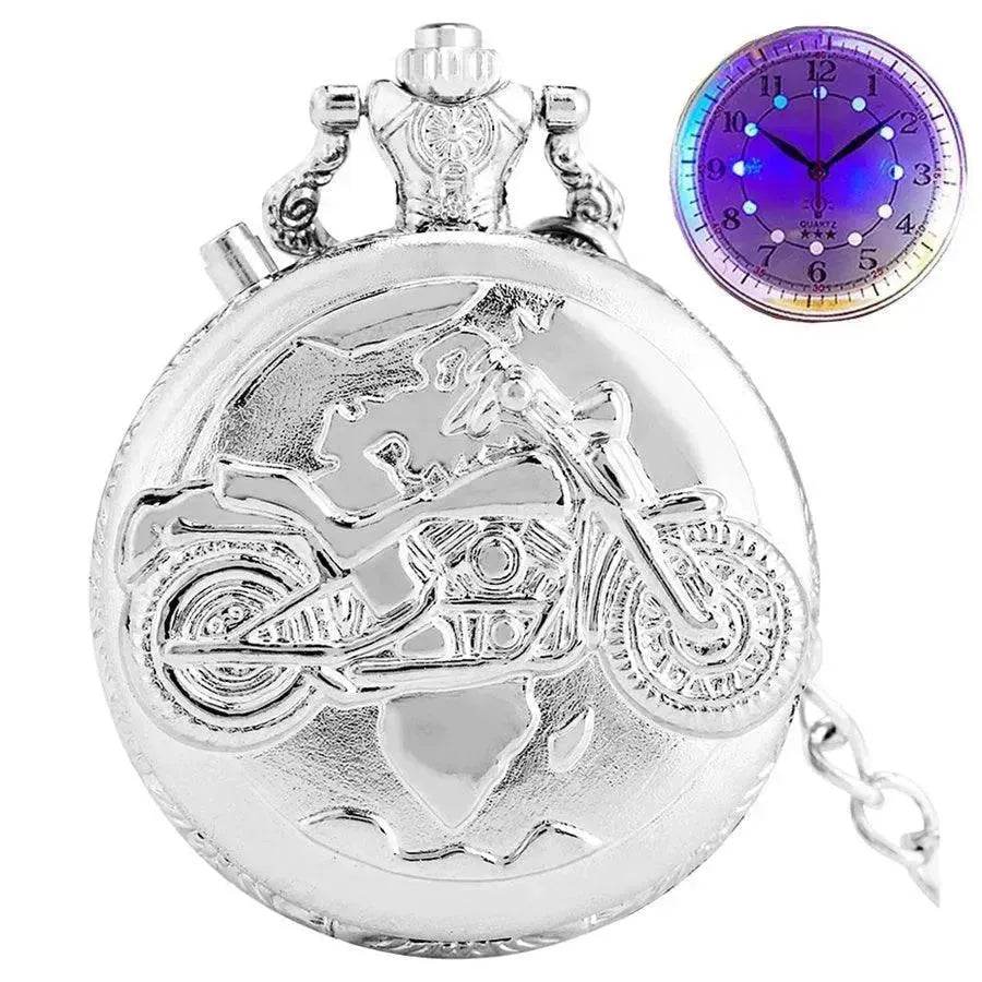 Retro LED Motorcycle Design Pendant Quartz Clock