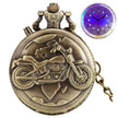 Retro LED Motorcycle Design Pendant Quartz Clock