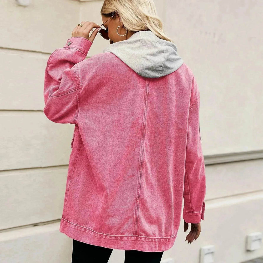 Retro Loose Denim Jacket Top For Women
