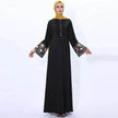 Retro slim Arab  women's Embroidered Abaya dress