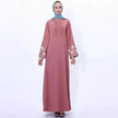 Retro slim Arab  women's Embroidered Abaya dress