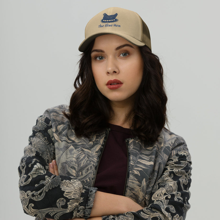 Retro Blue Hen Trucker Cap