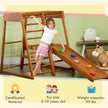 Qaba 6-in-1 Children's Jungle Gym Indoor Playground with Slide Climbing Wall Swing Monkey Bars for Kids Play Area