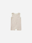 Ribbed Henley Romper | Quincy Mae | Oat Stripe