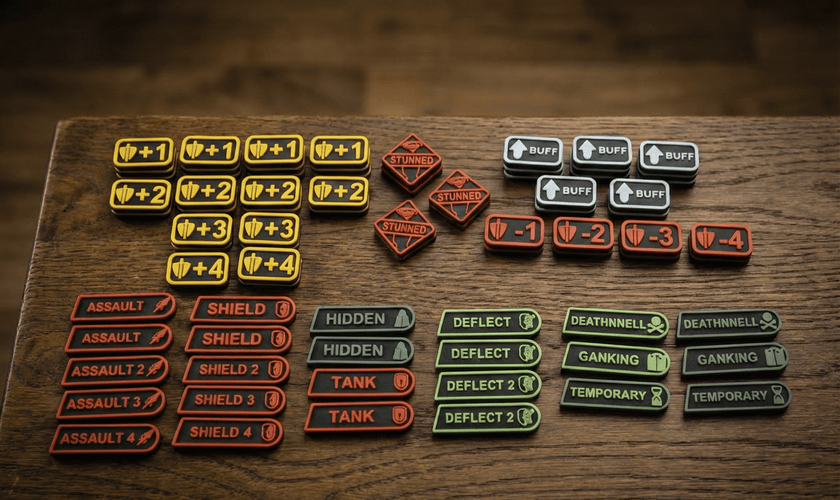 Riftbound TCG Token Set – 48 Pieces with Case (Unofficial)