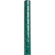 Poteau de rayonnage en fil métallique à revêtement époxy vert haute résistance.