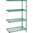 Heavy-Duty Green Epoxy Finish Wire Shelving