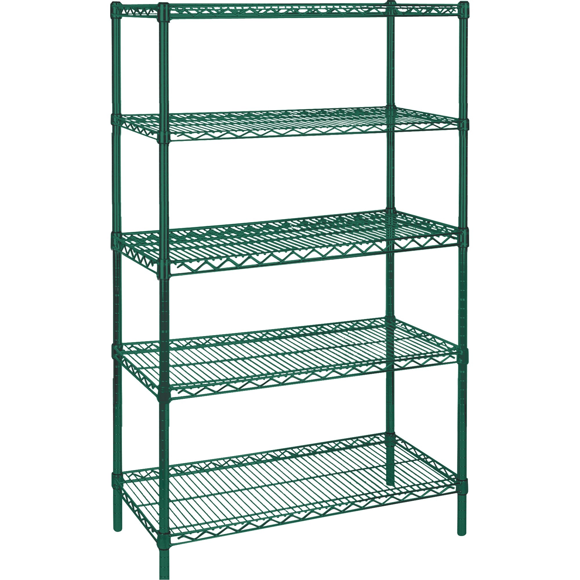 Étagères à fil de métal à revêtement époxy vert haute résistance