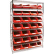 Heavy-Duty Wire Shelving Unit with Storage Bins, 8 Tiers, 48
