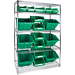 Heavy-Duty Wire Shelving Unit with Storage Bins, 5 Tiers, 48