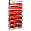 Étagère à rayonnages en fil métallique robuste avec bacs de rangement, 8 niveaux, 91 cm L x 188 cm H x 46 cm P