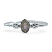 Ring - 925 Sterling Silver - Oval Small Gemstone