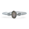 Ring - 925 Sterling Silver - Oval Small Gemstone