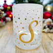 Luminarc Aristocrat 14 ounce Real Gold Monogram