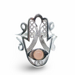 Ring - 925 Sterling Silver - Fatima Hand with Gemstone