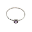 Ring - 925 Sterling Silver - Small Rond Gemstone