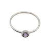 Ring - 925 Sterling Silver - Small Rond Gemstone
