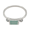 Ring - 925 Sterling Silver - Rectangle Shape