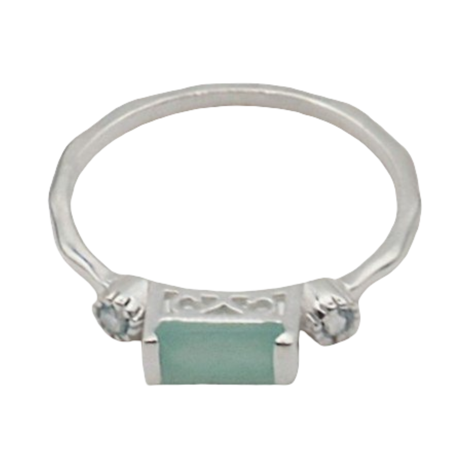 Ring - 925 Sterling Silver - Rectangle Shape