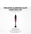 DSPIAE AT-SHD Precision Aluminum Alloy Hand Drill Set with 10 Tungsten Heads