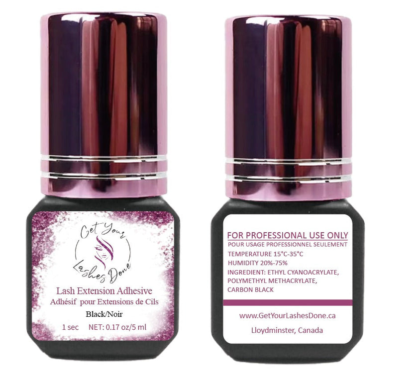 Black 1 Second Lash Extension Adhesive 5mL