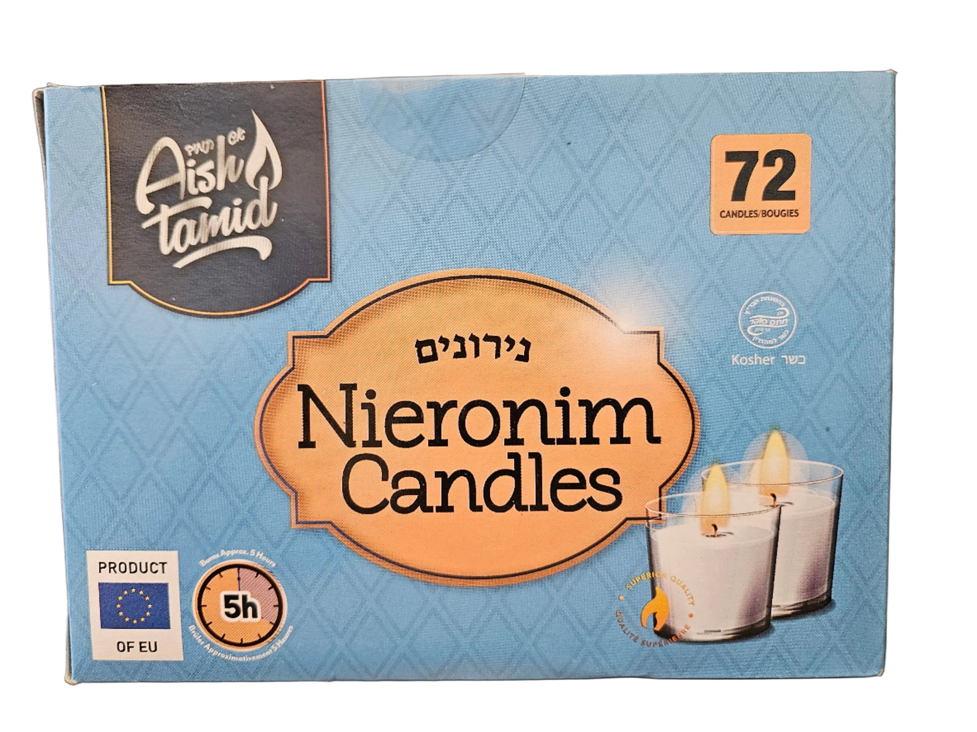 Aish Tamid - Nieronim Shabbat EU Candles (5hrs, 1.5