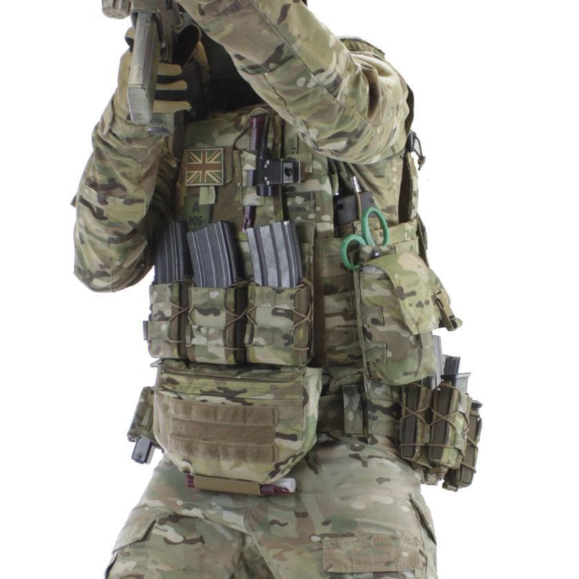 Drop down velcro utility pouch