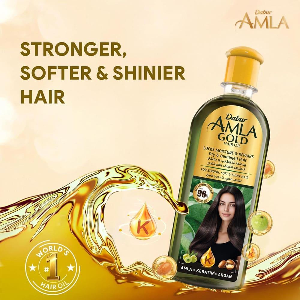 Dabur Amla Gold Hair Oil 300ml - زيت أملا الذهبي للشعر