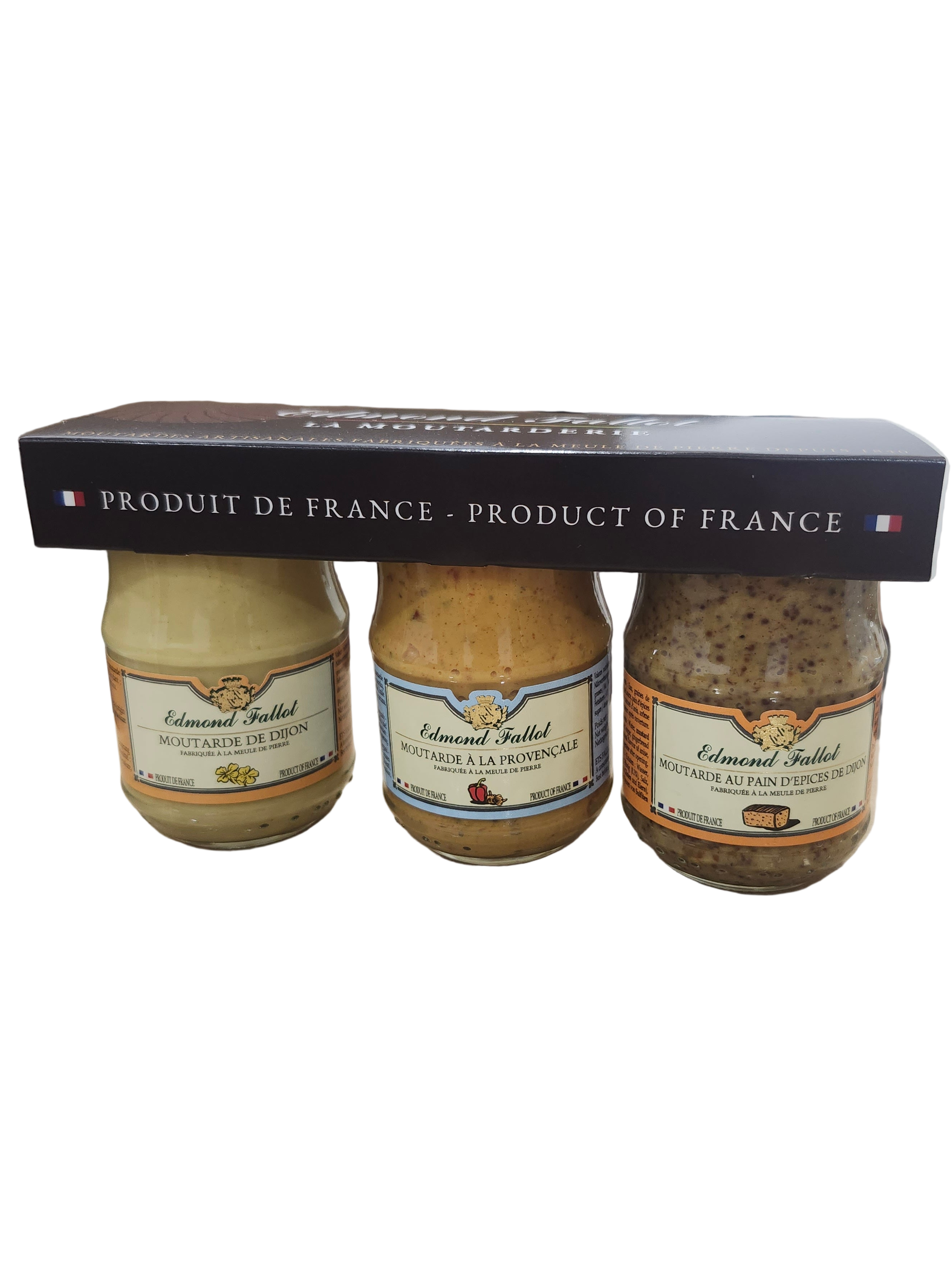 Edmond Fallot — Pack dégustation Moutardes de Dijon Véritables (3×100ml)
