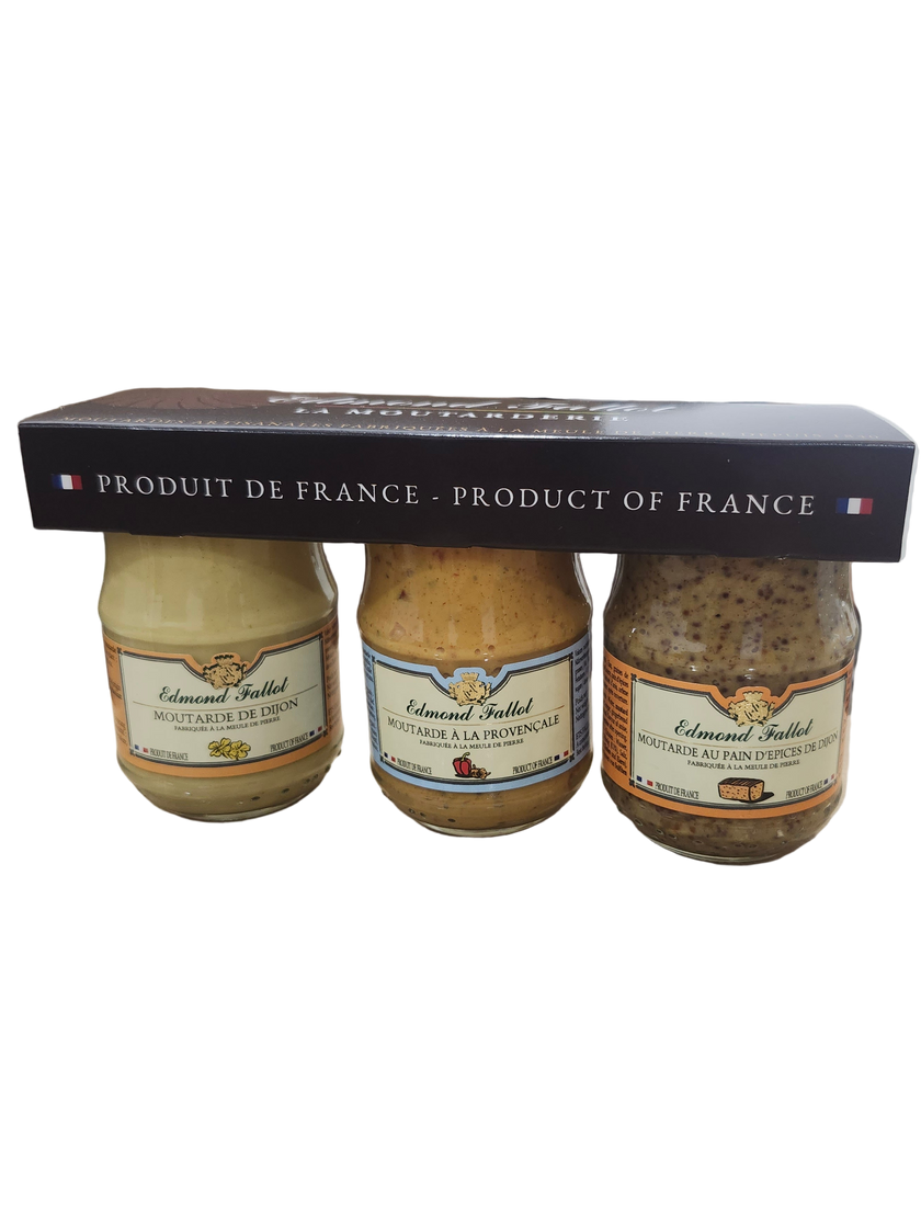 Edmond Fallot — Pack dégustation Moutardes de Dijon Véritables (3×100ml)