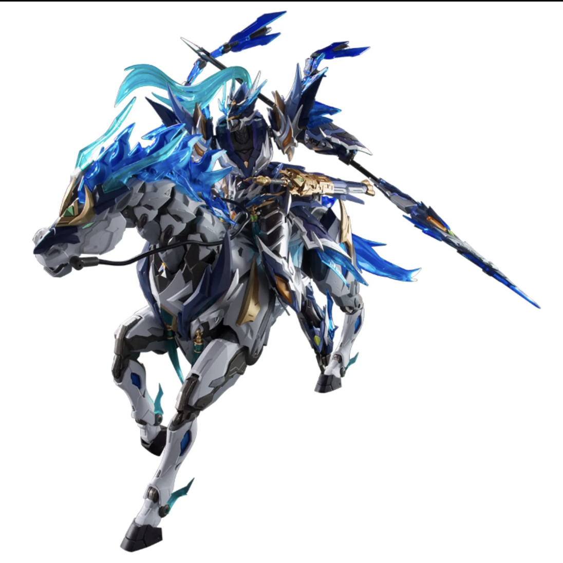 Motor Nuclear MNP-XH05 Zhao Yun & Magnolia White Dragon Horse Metal Frame Model Kit