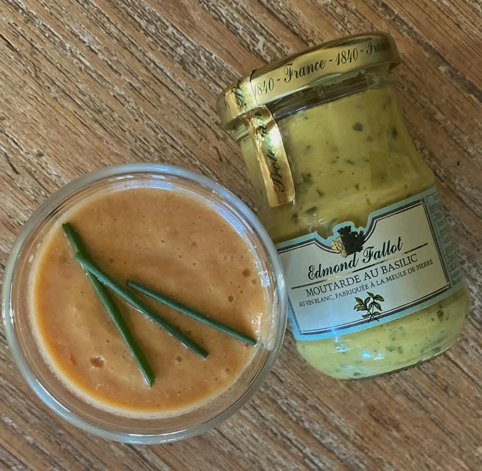 Edmond fallot-Moutarde de dijon au basilic(Dijon Mustard with Basil) 210 ml