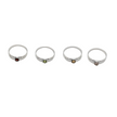 Ring - 925 Sterling Silver - Rond Gemstone