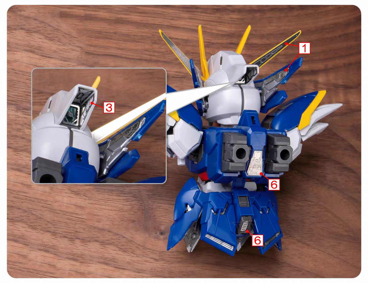 TAS MGSD Wing Zero Etching Stickers