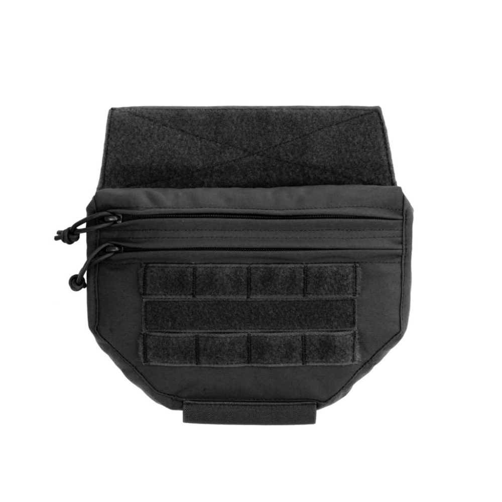 Drop down velcro utility pouch
