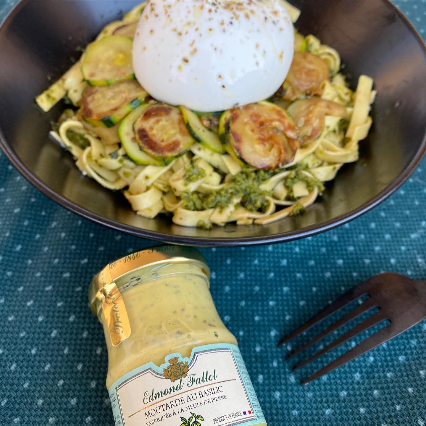 Edmond fallot-Moutarde de dijon au basilic(Dijon Mustard with Basil) 210 ml