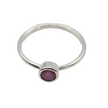 Ring - 925 Sterling Silver - Small Rond Gemstone