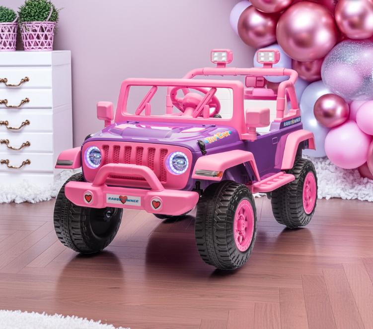 2026 Rugged Jeep Style 12V Kids Ride On Car with Remote Control