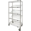 Slanted Shelf Cart, 5 Tiers, 24