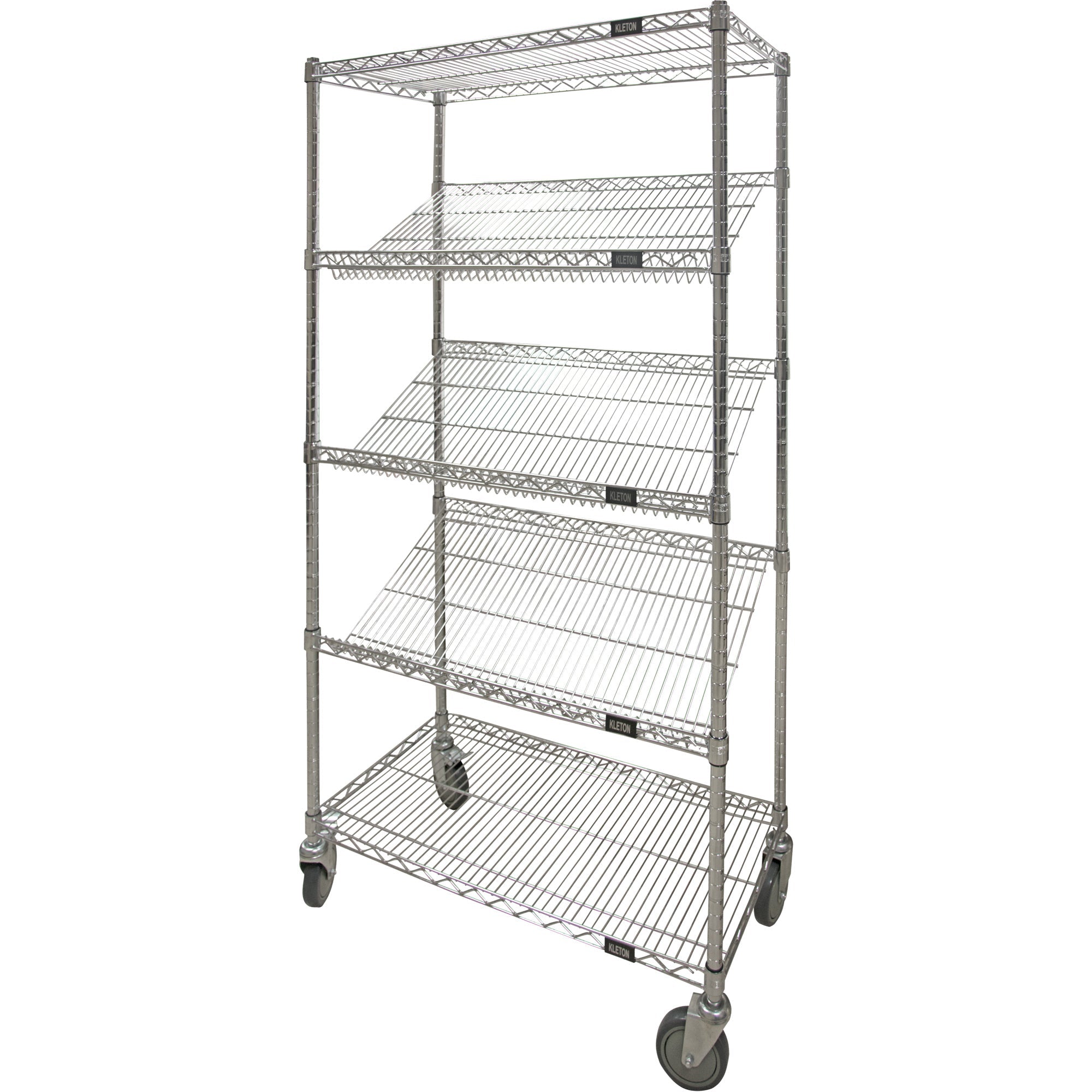 Slanted Shelf Cart, 5 Tiers, 24