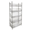 Wire Basket Shelving Unit, 5 Tiers, 36