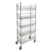 Wire Basket Shelving Cart, 5 Tiers, 48