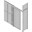 Heavy-Duty Wire Mesh Partition Sliding Door, 4' W x 8' H